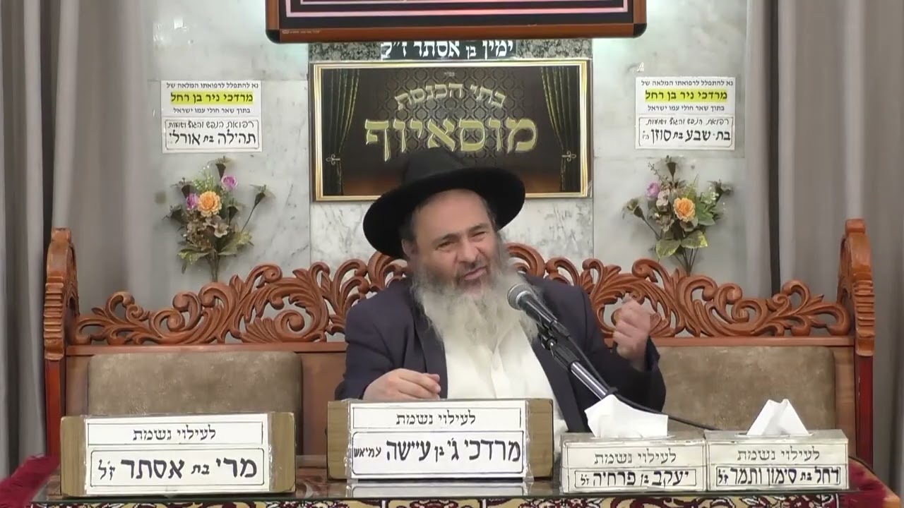 הרב אבנר אליסון | הלכות שבת - מלכת צובע | בית הכנסת מוסאיוף