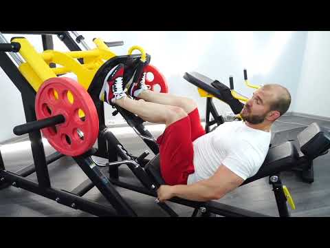 Жим ногами под углом 45 градусов PL 1717 и ягодичный мостик PL 1716 от BRONZE GYM