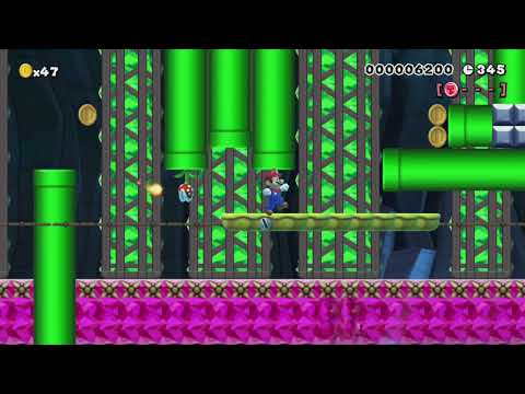 [NSDBU] 5-5 Deep Swamp Plank v2 by Carlos :) - SUPER MARIO MAKER - NO COMMENTARY 1bi