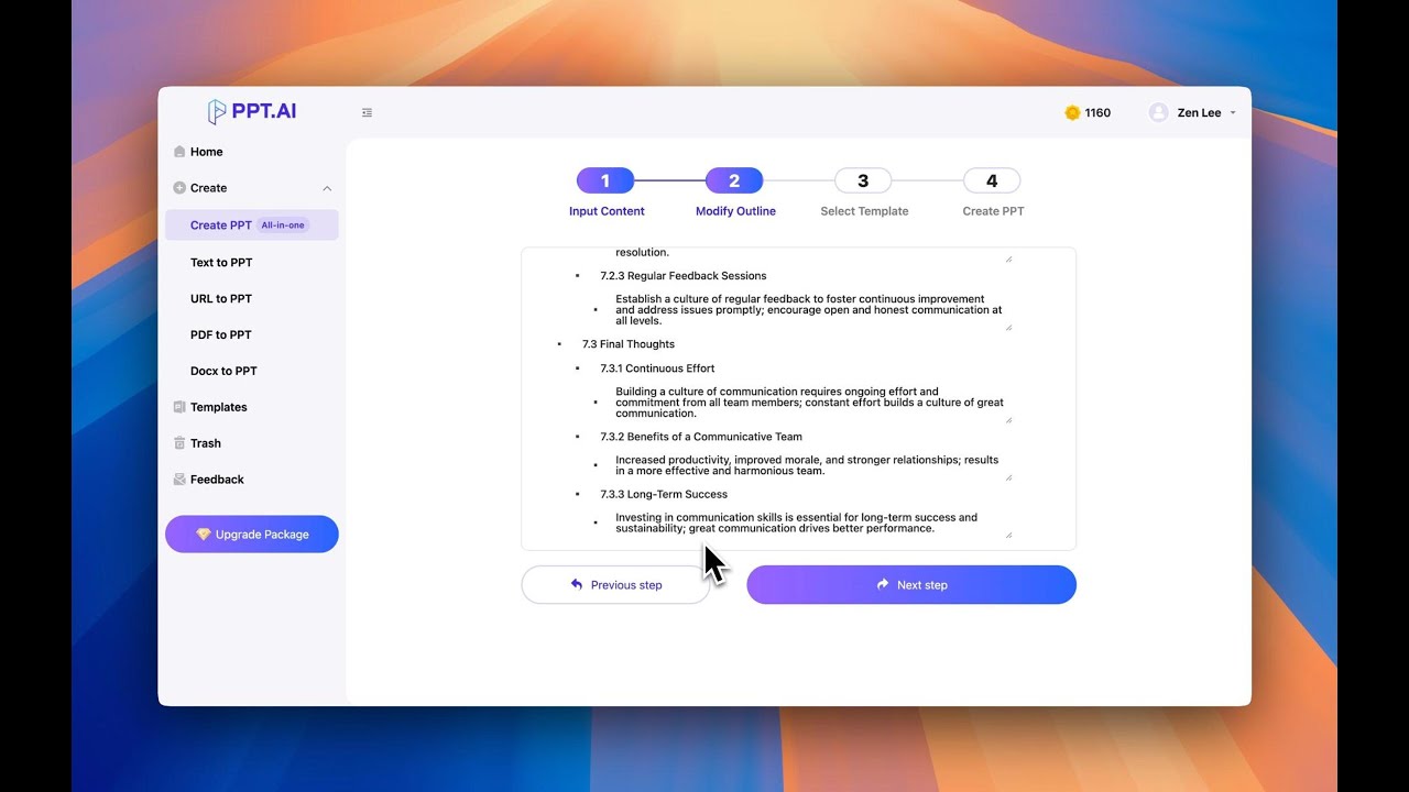 PPT.AI demo video
