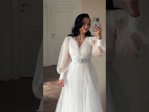 Rochie de mireasa lunga din tulle Video