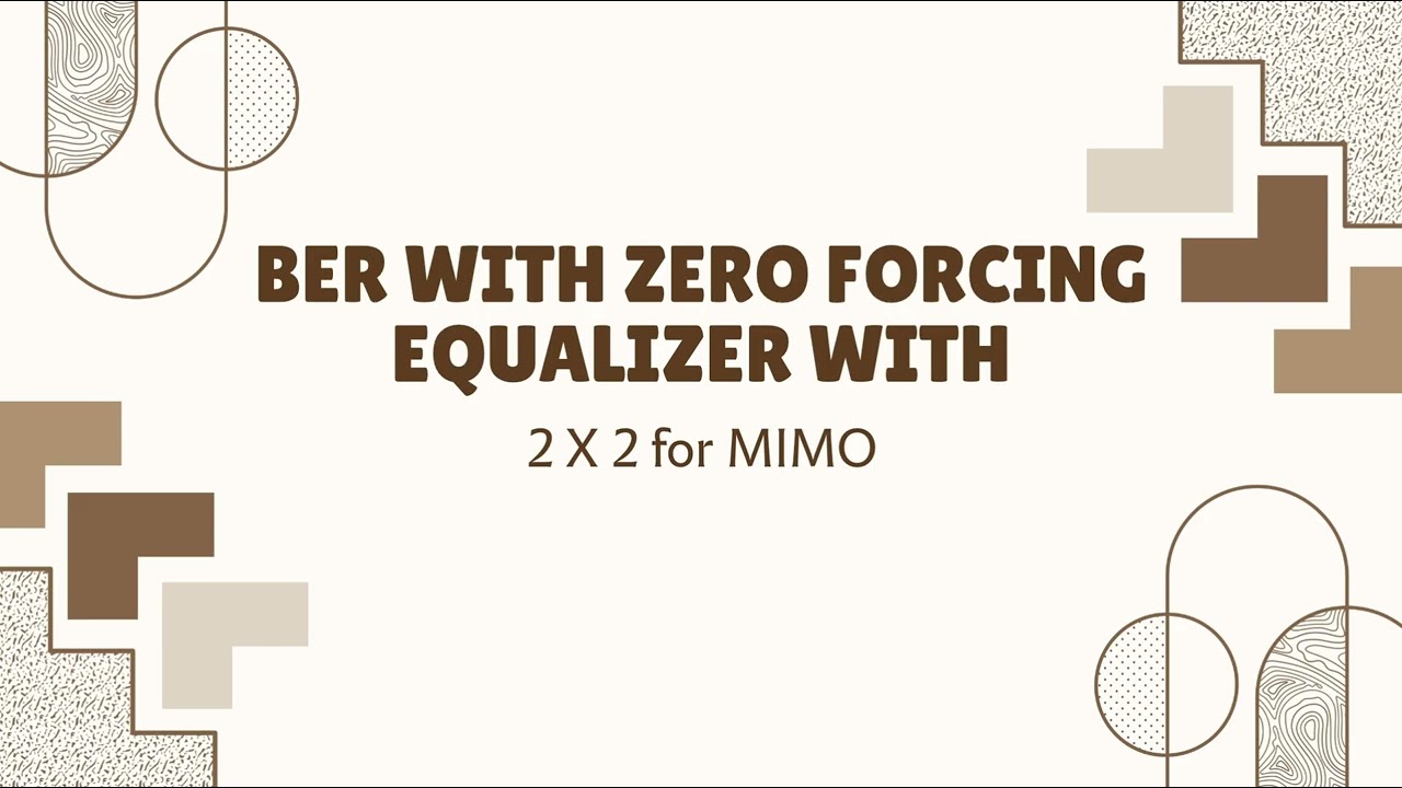 MIMo with zero forcing equalizer 
