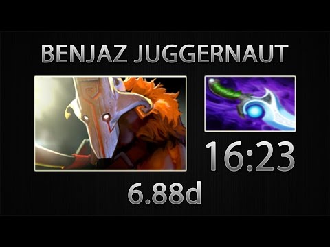 Dota 2 Juggernaut Fast Farm - Benjaz - Diffusal Blade - 16:23 [6.88d]