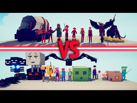 MEGA MINECRAFT TEAM vs WILD WEST TEAM | TABS - Totally Accurate Battle Simulator