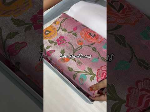 This is very beautiful saree pure tussar georgette tissue paithani banarasi cutwork saree #shorts