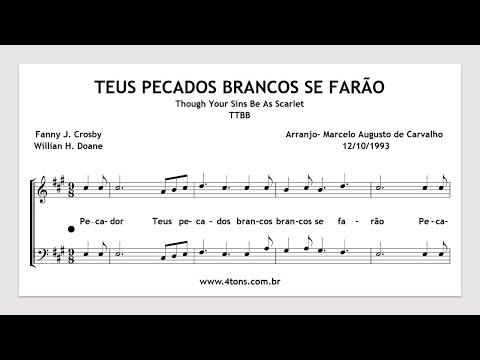 TTBB 0027 00 TEUS PECADOS BRANCOS SE FARÃO QUARTETO MIDI