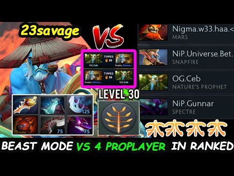 Fnatic 23savage [Phantom Lancer] LV.30 BEAST CARRY vs Ceb w33 Gunnar Universe Dota 2 7.23 Gameplay