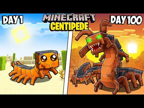 I Survived 100 Days as a CENTIPEDE in Minecraft!