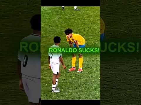 Provocaron a Cristiano Jr y respondió con una entrada perfecta #futbol #viral #cr7Jr