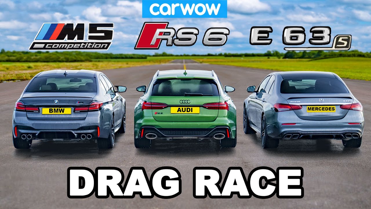 BMW M5 v Audi RS6 v AMG E63 S - DRAG RACE