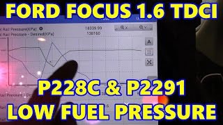 Ford Focus 1.6 TDCI P228C & P2291 Low Fuel Pressure - Limp Mode