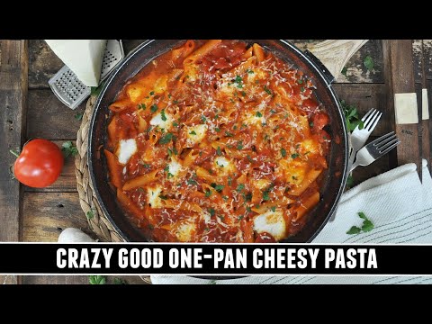 CHEESY Pasta with Tomato Paprika Sauce | CRAZY Good One-Pan Recipe