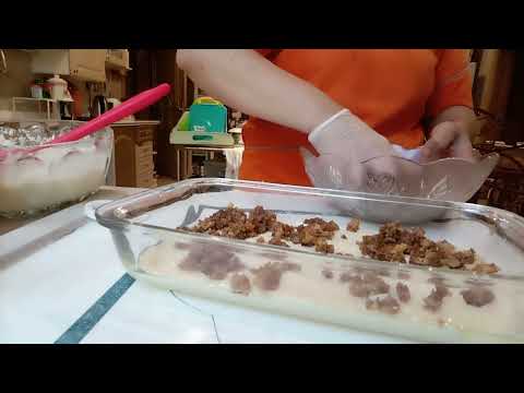 simolina cake with wallnuts #simolina #arabicrecipes