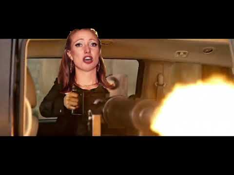 Ame Bibabi with a mini gun