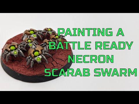 Painting Battle Ready Necron Canoptek Scarab Swarms - #warhammer40k