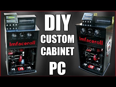 Ultimate Custom DIY Cabinet Desk PC Build - A Step Back Into The Past