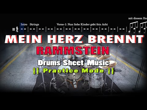 Rammstein : Mein Herz Brennt || Drums Sheet Music (With Download) 2.0