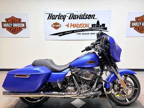 2026 FLHX Harley-Davidson® Street Glide® Aurora Blue Denim Chrome Trim