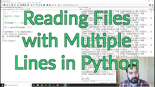 Reading Files with Multiple Lines in Python