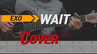 EXO WAIT Acoustic Guitar Cover + TABS Chords Tutorial Lessonㅣ엑소 스윗기타커버 코드타브악보 레슨