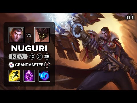Nuguri Jayce Top vs Malphite - KR Grandmaster Patch 11.1