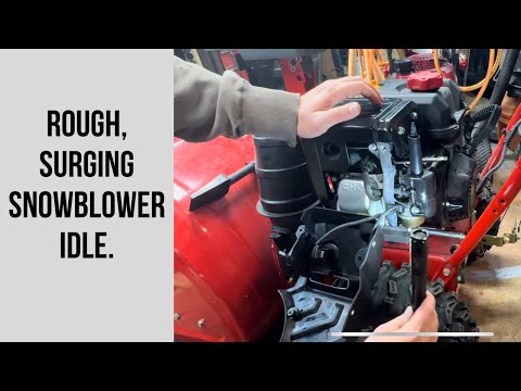 Snowblower surging idle? Running rough. Do this.