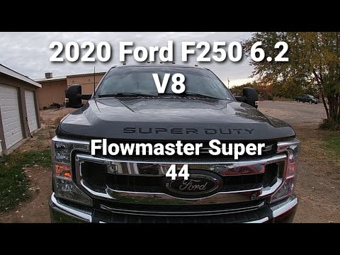 2020 Ford F250 6.2 Cold Start with Flowmaster Super 44 with Dual Resonators
