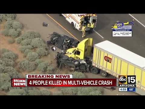 Four people killed, four more injured in crash south of Eloy on I-10