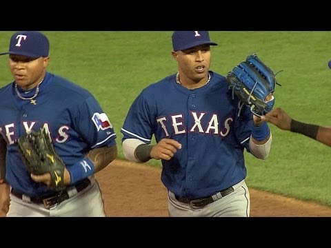 Martin fires home from center to get the out