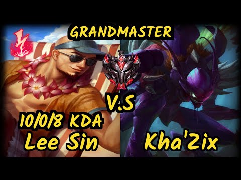 FLA Shrimp (LEE SIN) vs KHA'ZIX - 10/0/8 KDA JUNGLE GAMEPLAY - BR Ranked GRANDMASTER