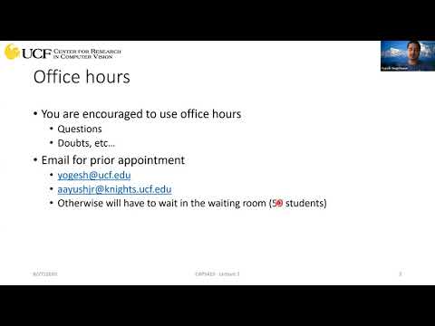 CAP5415 Lecture 2 [Administrative] - Fall 2020