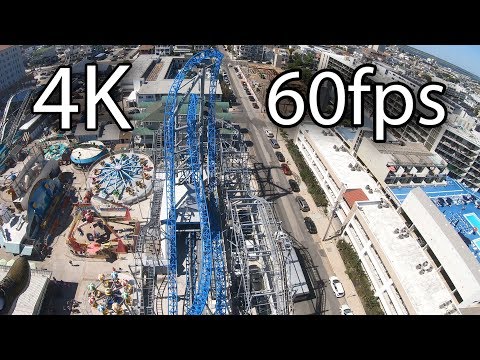 GaleForce quad launch front seat on-ride 4K POV @60fps Playland's Castaway Cove