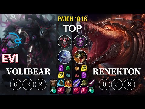 DFM Evi Volibear vs Renekton Top - KR Patch 10.16