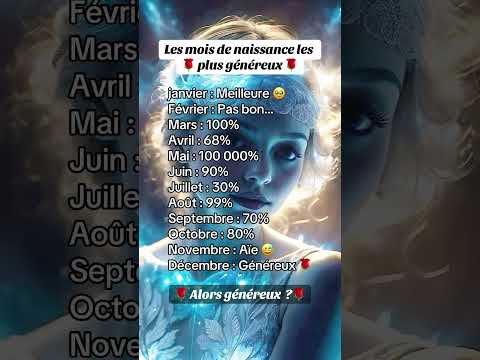 Les mois de naissance les plus généreux 🌹 #signesastrologiques #astrology #zodiac