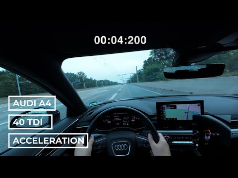 2024 Audi A4 40 TDI QUATTRO - Acceleration 0-100 | 0-200