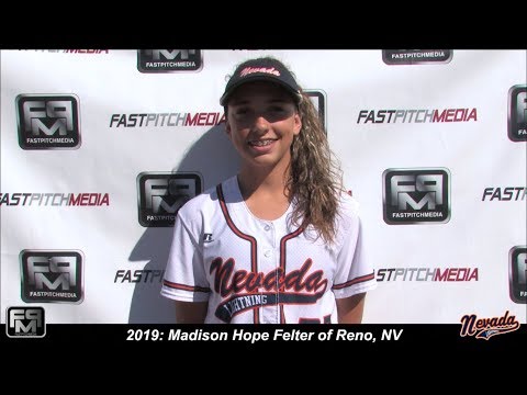 2019 Madison Hope Felter Second Base, SS and Outfield Softball Skills Video - Nevada Lightning