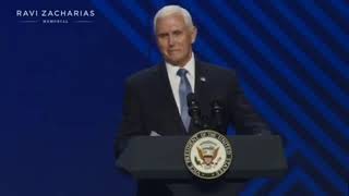 Vice President Mike Pence speaks about Ravi Zacharias