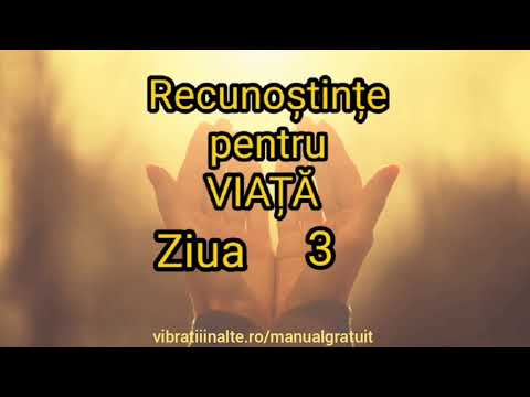 Recunoștințe pentru VIAȚĂ - Ziua 3 Vibratii Inalte