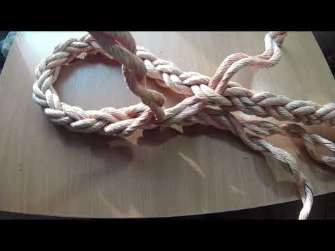 Гаша 8-ми прядный канат. Замок. 8-Strand Eye Splice