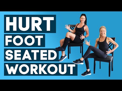 15 Min Hurt Foot Seated Workout - Chair Cardio Workout at Home (Cardio Interval Class)
