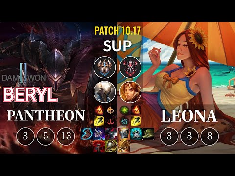 DWG BeryL Pantheon vs Leona Sup - KR Patch 10.17