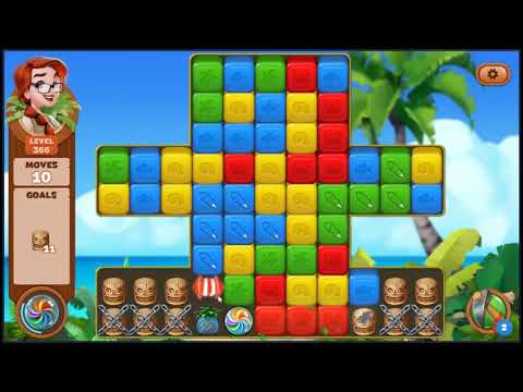 Lost Island Blast Adventure Level 366 - NO BOOSTERS 🏝️ | SKILLGAMING ✔️