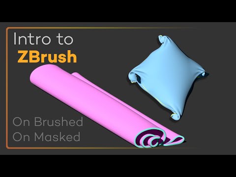 Intro to ZBrush 040 - Use On Brushed and On Masked to roll up cloth and more!!