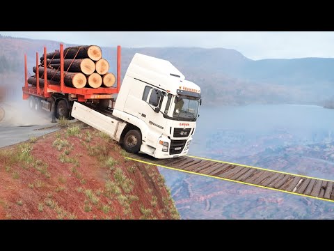 Cars vs Suspension Bridge & Giant Bulge Challenge in BeamNG Drive! (LONG VIDEO)
