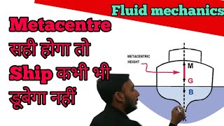 Metacentric height || metacentric height fluid mechanics || metacentric height in hindi | metacenter