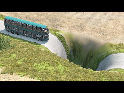 Mobil vs Giant Pit #6 - BeamNG Drive