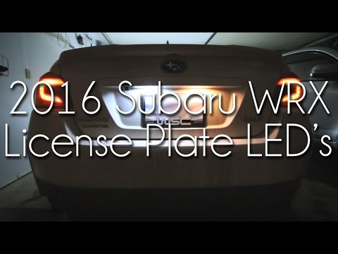 Installing License Plate LED's (2016 Subaru WRX)