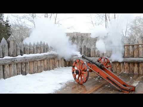 17th century cannon , antique gun.