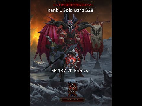 D3 HC Rank 1 Solo Barb 2h Frenzy w/ Gorgok S28