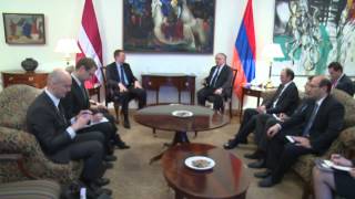 The meeting of the Foreign Ministers of Armenia and Latvia
